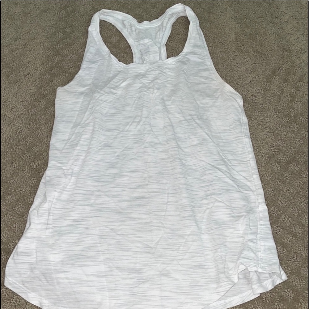 Lululemon white and grey workout tank